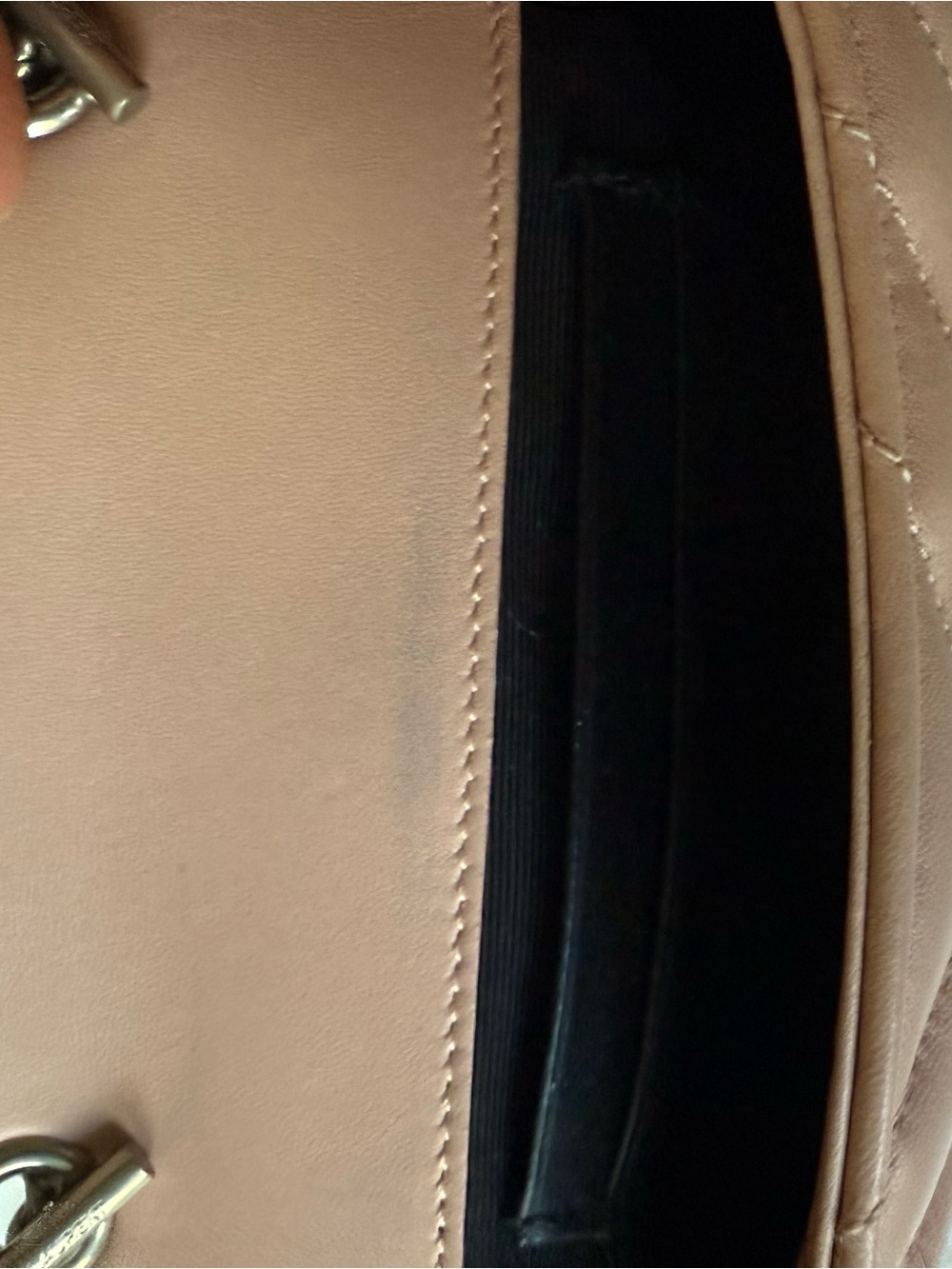 Saint Laurent Blush Quilted Leather Chain Crossbody - Picture 5 of 10